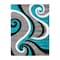 Flash Furniture Turquoise 8' x 10' Modern Plush Abstract Area Rug KP-RG952-810-TQ-GG - alternate 6